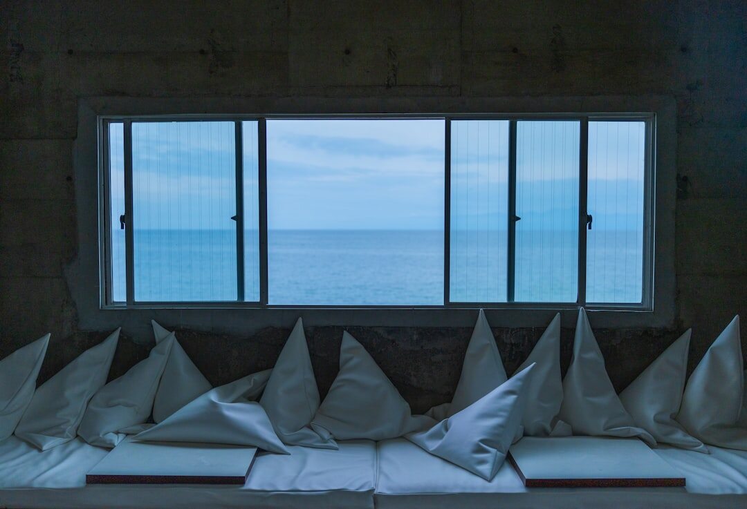 luxury bedroom with sea view